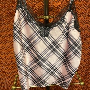 VS Pink & Black Plaid Night Top